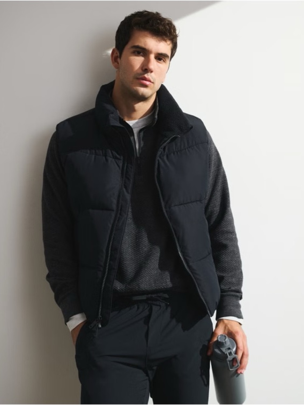 Abercrombie & Fitch Your Personal Best Men's Black Quilted Puffer Vest XL